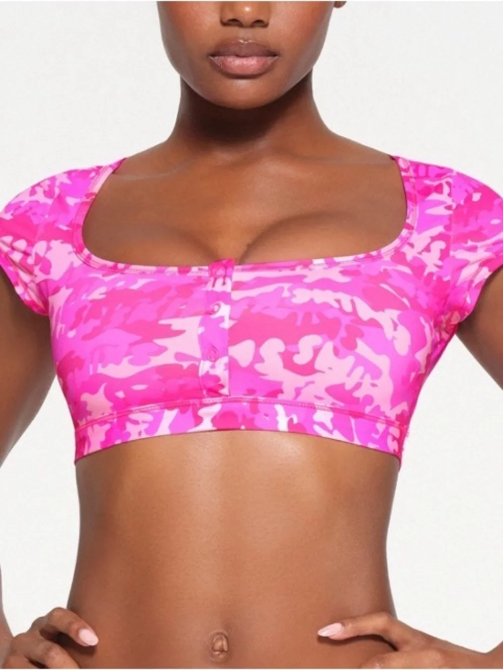 NWT Skims Signature Swim Super Cropped T-Shirt